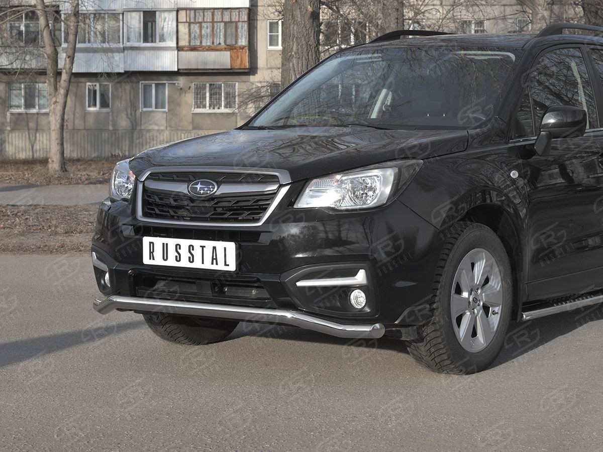 Руссталь SUFZ-003340 защита переднего бампера d63 волна на Subaru Forester (SJ) 2016-2018