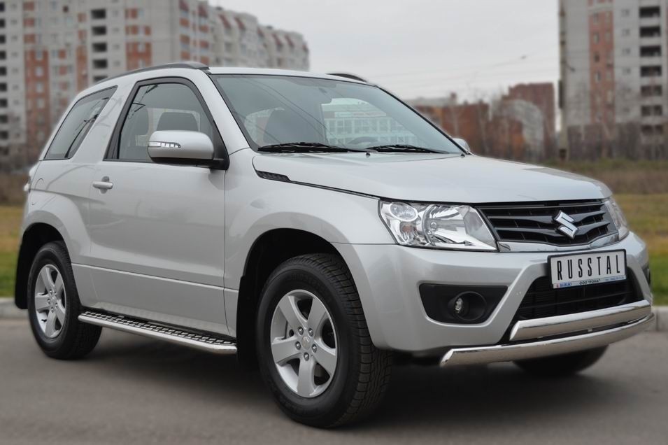 Руссталь SV3L-001110 пороги труба d42 с листом на Suzuki Grand Vitara 3дв. 2012-