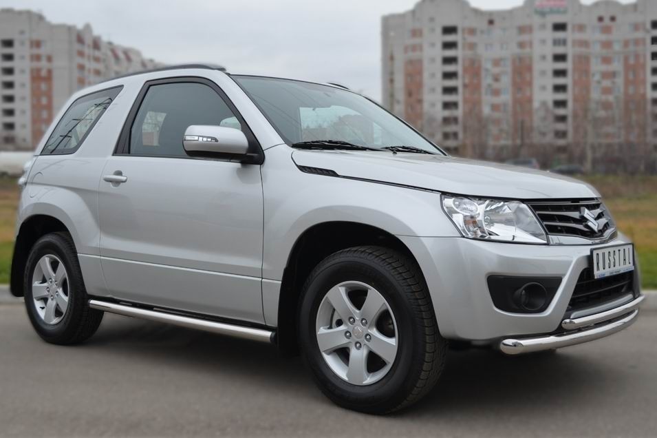 Руссталь SV3T-0011072 пороги труба d63 (с заглушками на торцах) на Suzuki Grand Vitara 3дв. 2012-