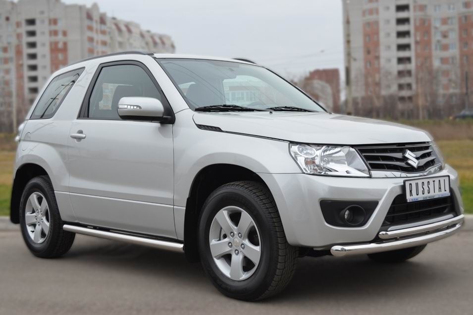 Руссталь SV3T-0011073 пороги труба d63 (со скругленными торцами) на Suzuki Grand Vitara 3дв. 2012-