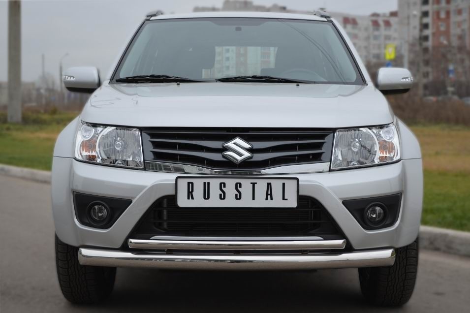 Руссталь SV3Z-001105 защита переднего бампера d76/42 (дуга) на Suzuki Grand Vitara 3дв. 2012-