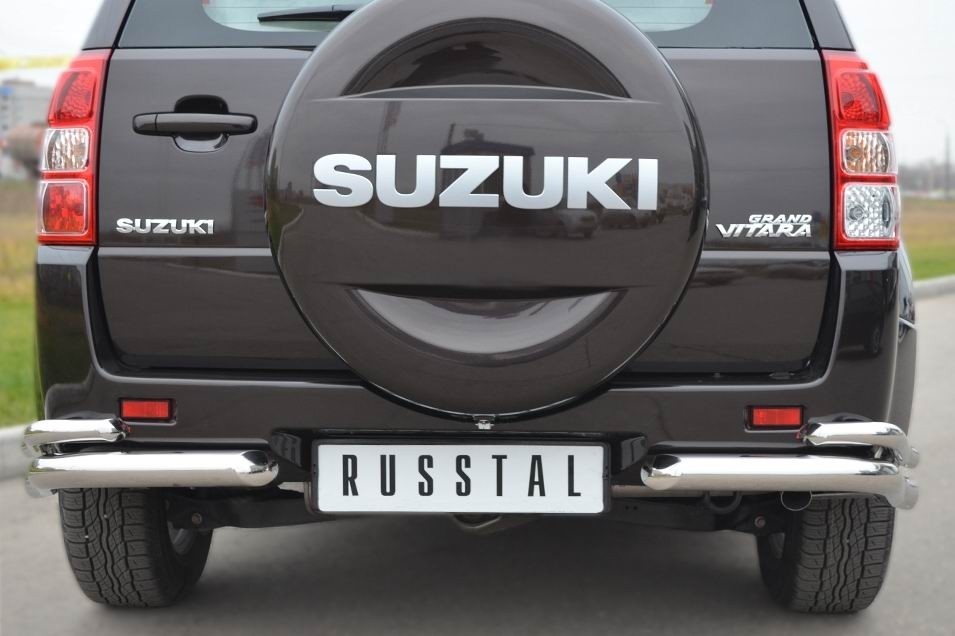 Руссталь SVZ-001099 защита заднего бампера уголки d63/42 на Suzuki Grand Vitara 5 дв. 2012-