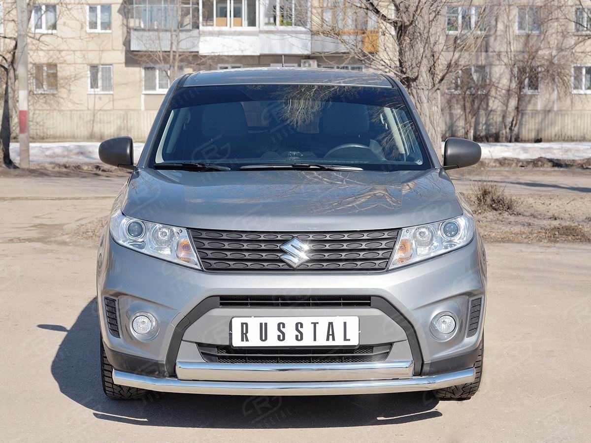 Руссталь SVZ-002640 защита переднего бампера d63 секции-d75х42 дуга на Suzuki Vitara 2015-