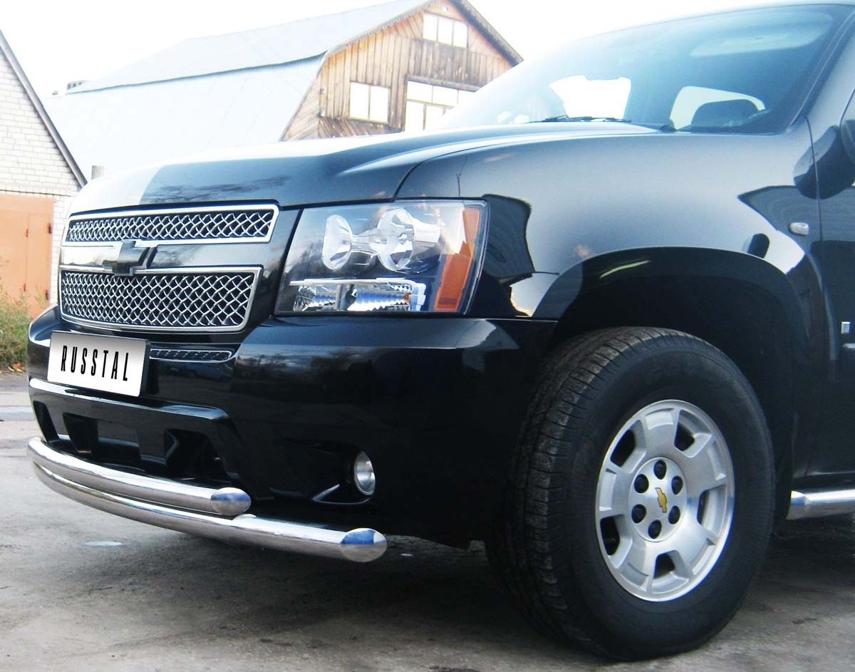 Руссталь TCZ-000622 защита переднего бампера d76/76 на Chevrolet Tahoe 2006-2012