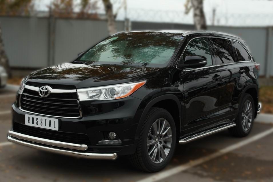 Руссталь THRL-001920 пороги труба d42 с листом на Toyota Highlander 2014