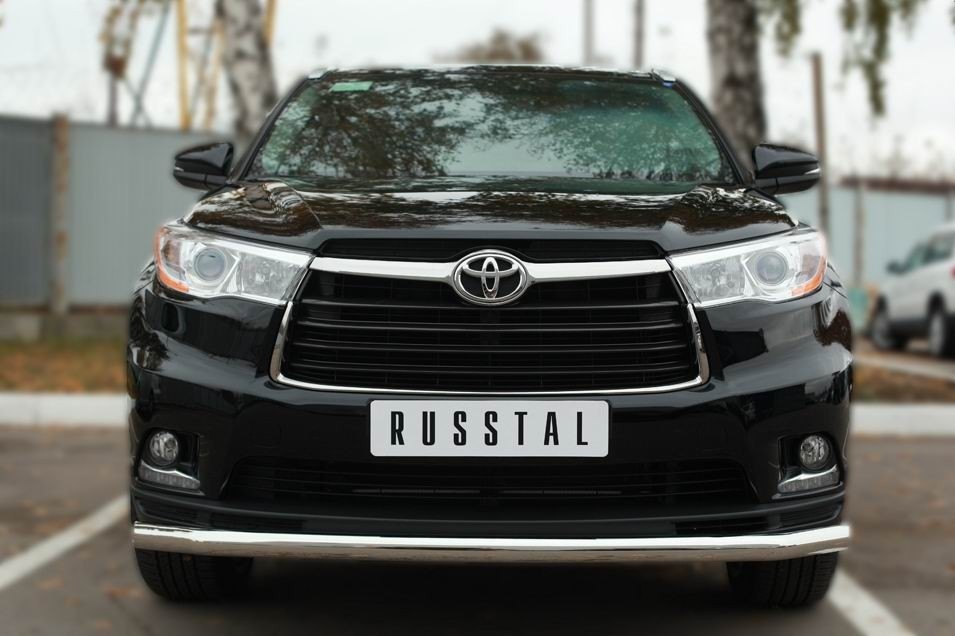 Руссталь THRZ-001916 защита переднего бампера d63 (секции) на Toyota Highlander 2014