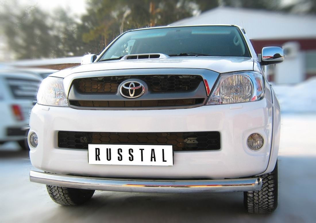 Руссталь TLZ-000004 защита переднего бампера d76 (дуга) на Toyota Hilux 2009-2014