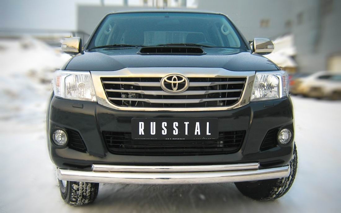 Руссталь TLZ-000005 защита переднего бампера d76/42 (дуга) на Toyota Hilux 2009-2014