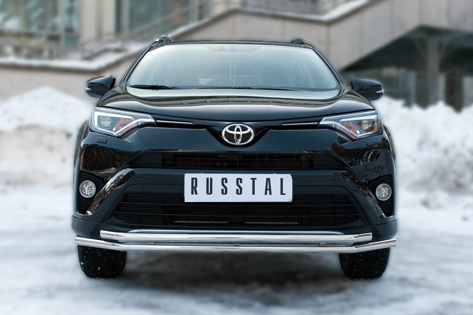 Руссталь TR4Z-002190 защита переднего бампера d42 (секции) d42 (секции) на Toyota RAV4 2015