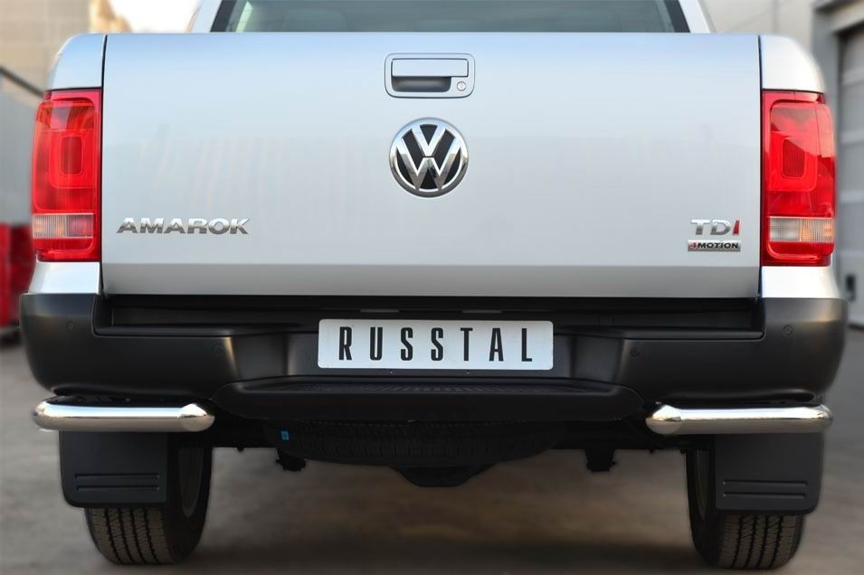 Руссталь VAKZ-001566 защита заднего бампера уголки d63 на Volkswagen Amarok 2013-