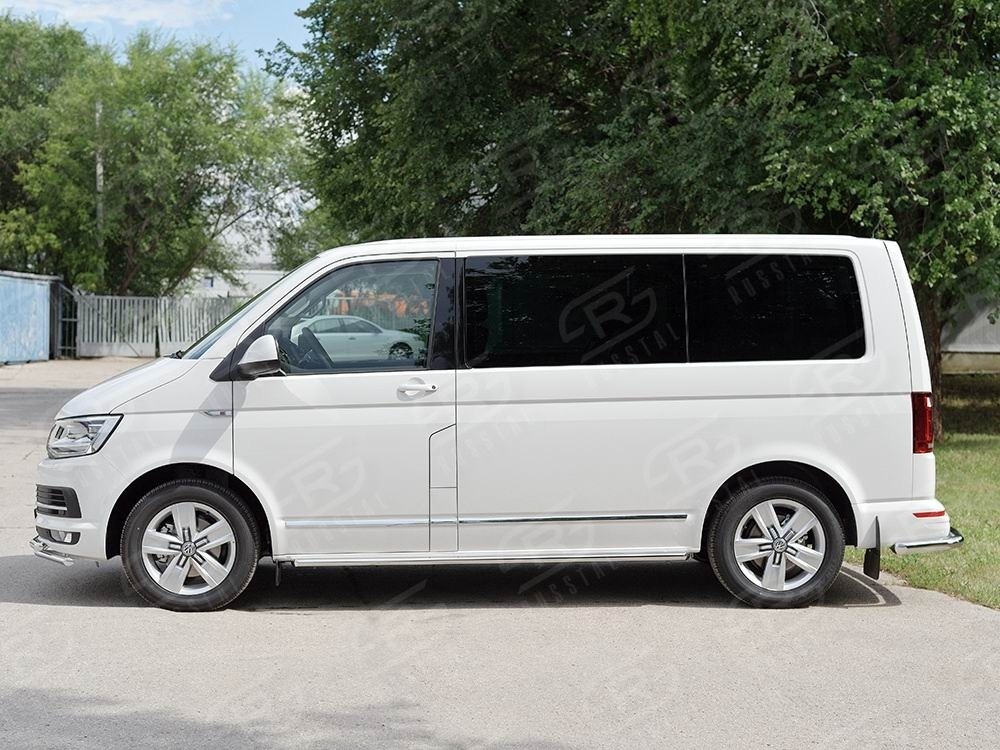 Руссталь VCTT-002316 пороги труба d42 правый на Volkswagen Multivan Caravella Transporter Т6 2016 (короткая база)