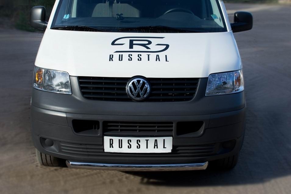 Руссталь VTRZ-000600 защита переднего бампера d63 (дуга) на Volkswagen Transporter kasten 2003-2009