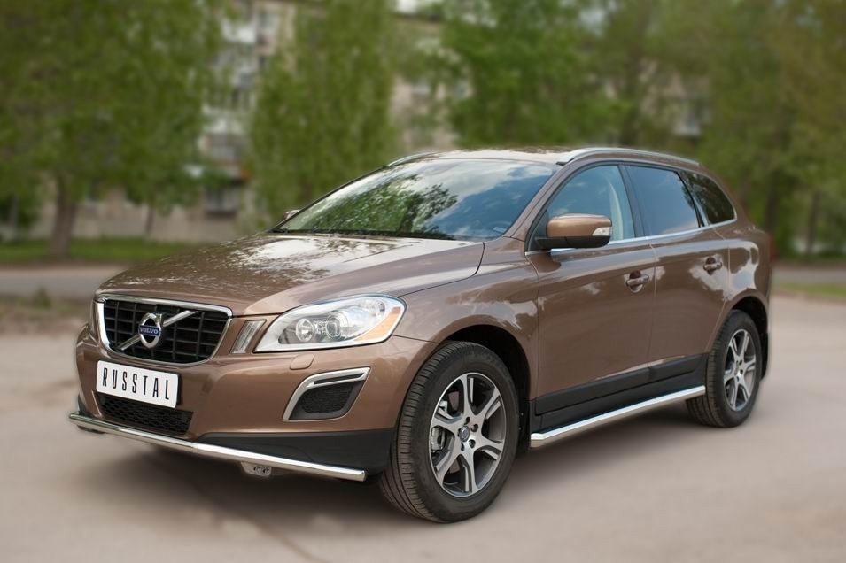 Руссталь VXCT-0020781 пороги труба d63 (со скошенными торцами) на Volvo XC 60 2008-2013