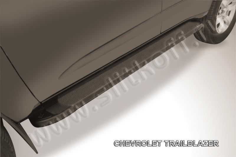 Slitkoff AL-CHTB1201 пороги алюминиевые "Optima Black" Chevrolet Trailblazer
