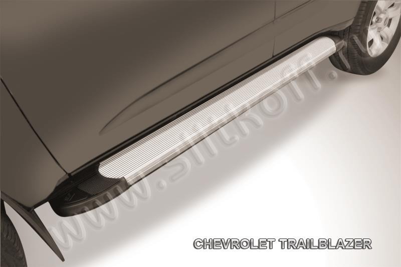 Slitkoff AL-CHTB1202 пороги алюминиевые "Optima Silver" Chevrolet Trailblazer