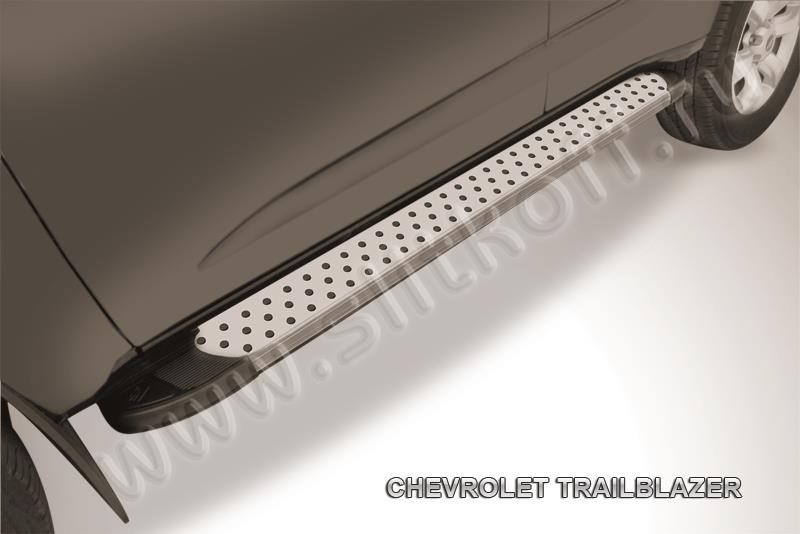 Slitkoff AL-CHTB1205 пороги алюминиевые "Standart Silver" Chevrolet Trailblazer