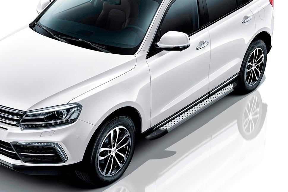Slitkoff AL-COP-005 пороги алюминиевые "Standart Silver" 1800 серебристые Zotye Coupa