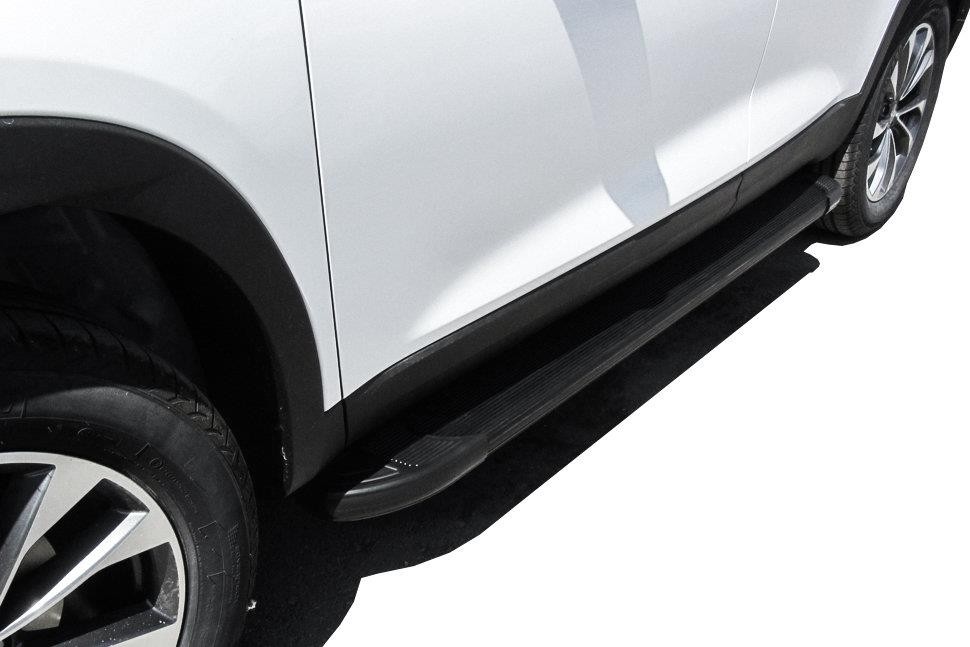 Slitkoff AL-CT7-001 пороги алюминиевые "Optima Black" 1700 черные Chery Tiggo 7