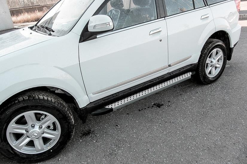 Slitkoff AL-DWH3-005 пороги алюминиевые "Standart Silver" 1700 серебристые Great Wall Hover H3 (2017)