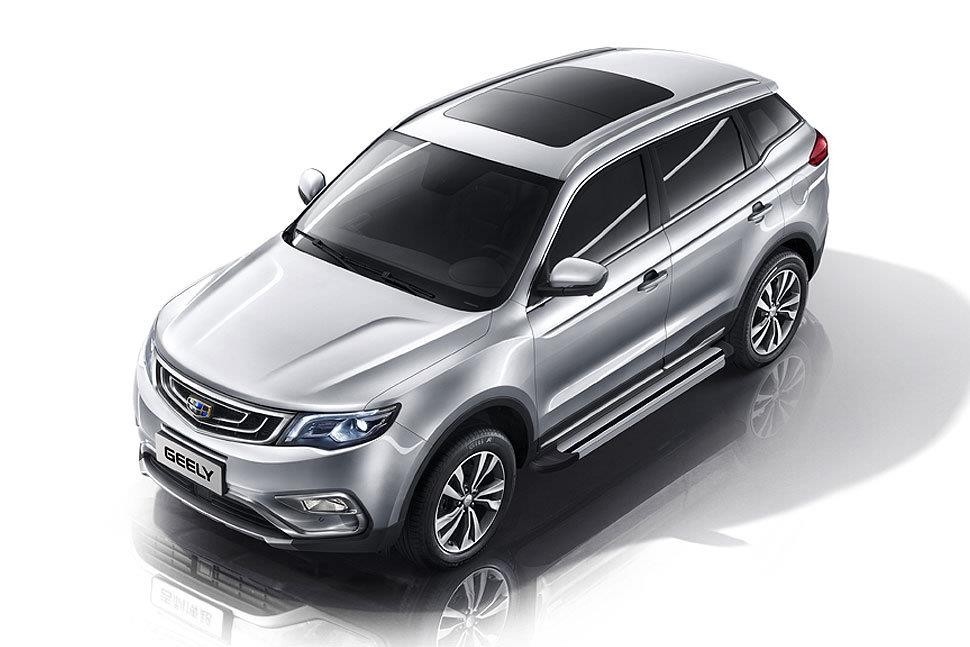 Slitkoff AL-GEAT004 пороги алюминиевые "Luxe Silver" 1700 серебристые Geely Atlas