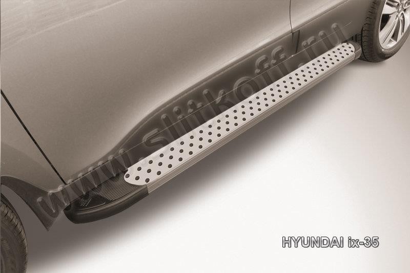 Slitkoff AL-Hix35005 пороги алюминиевые "Standart Silver" Hyundai ix-35