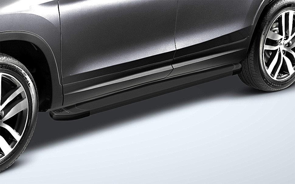 Slitkoff AL-HPL001 пороги алюминиевые "Optima Black" 1800 черные Honda Pilot 2016