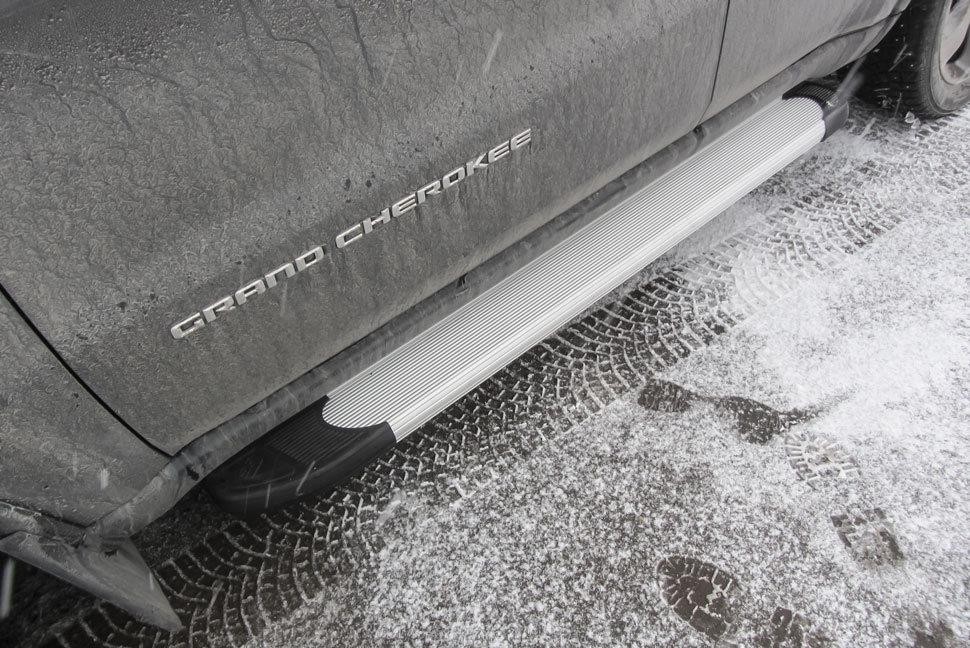 Slitkoff AL-JGCH002 пороги алюминиевые "Optima Silver" 1550 серебристые Jeep Grand Cherokee (2011)