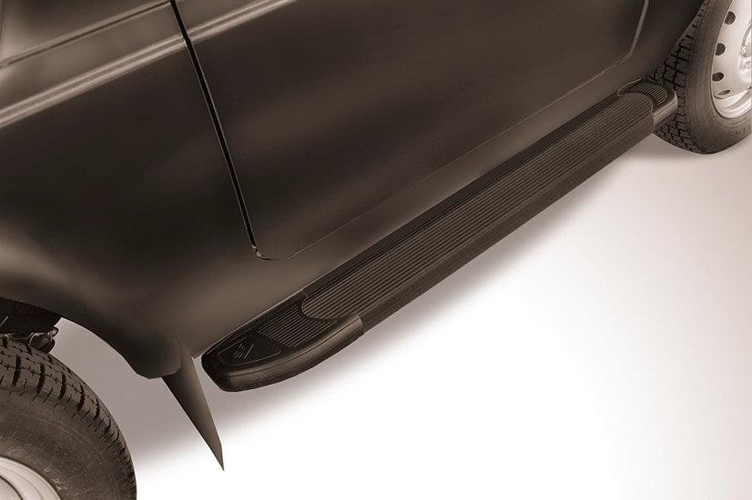 Slitkoff AL-NivUR001 пороги алюминиевые "Optima Black" 1250 черные Нива Urban 3 дверн