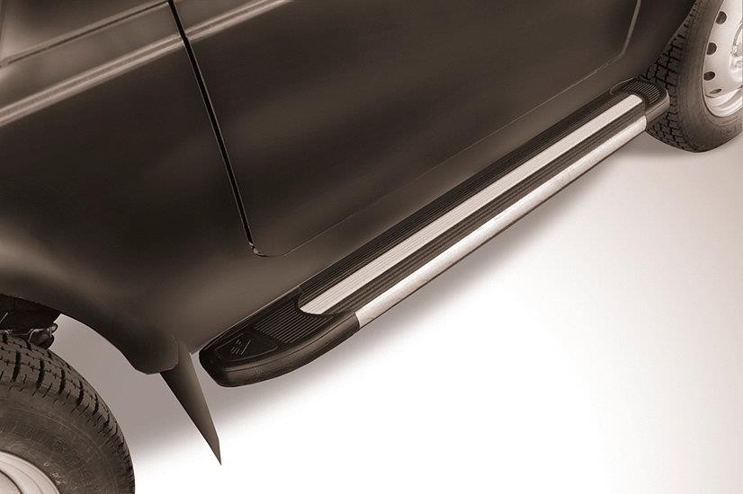 Slitkoff AL-NivUR003 пороги алюминиевые "Luxe Black" 1250 черные Нива Urban 3 дверн