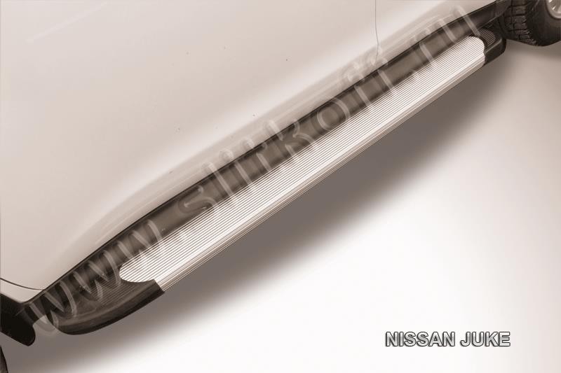 Slitkoff AL-NJ002 пороги алюминиевые "Optima Silver" Nissan Juke