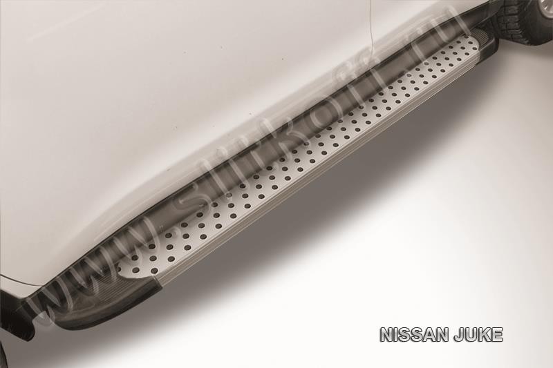 Slitkoff AL-NJ005 пороги алюминиевые "Standart Silver" Nissan Juke