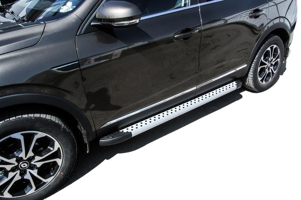Slitkoff AL-RAR4WD005 пороги алюминиевые "Standart Silver" 1700 серебристые Renault Arkana