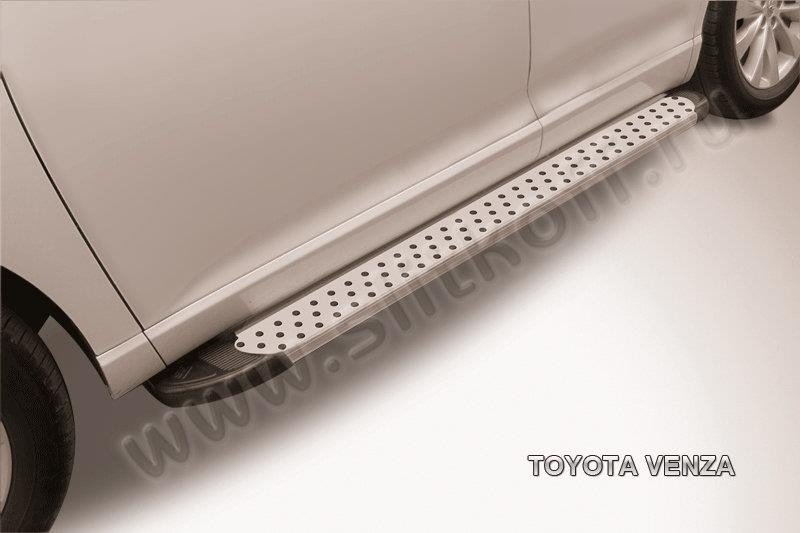 Slitkoff AL-TVEN005 пороги алюминиевые "Standart Silver" 1800 серебристые Toyota Venza
