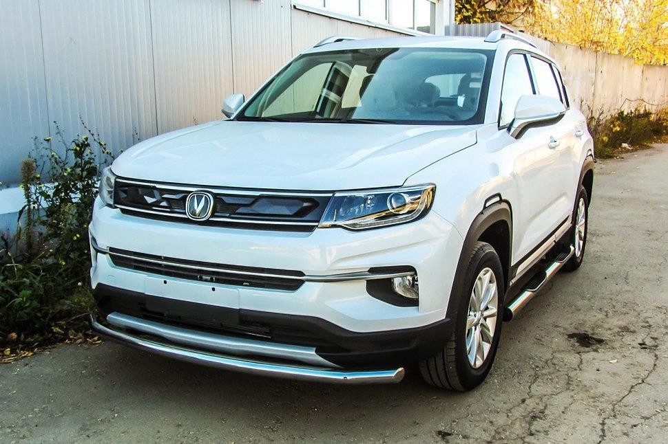 Slitkoff CHANCS35P-001 защита переднего бампера d57 Changan CS35 Plus (2019)