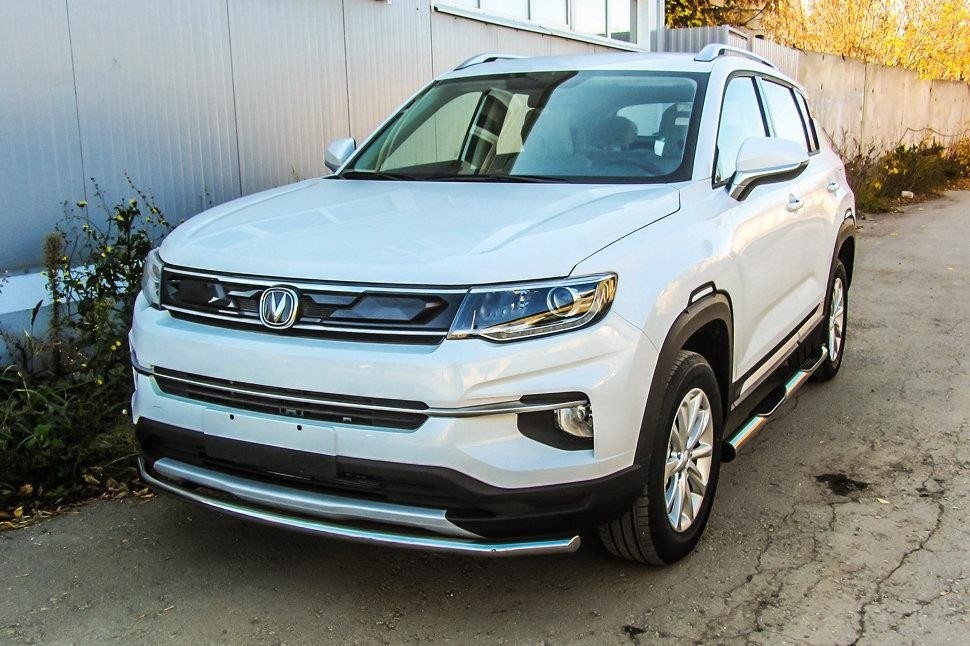 Slitkoff CHANCS35P-003 защита переднего бампера d42 Changan CS35 Plus (2019)