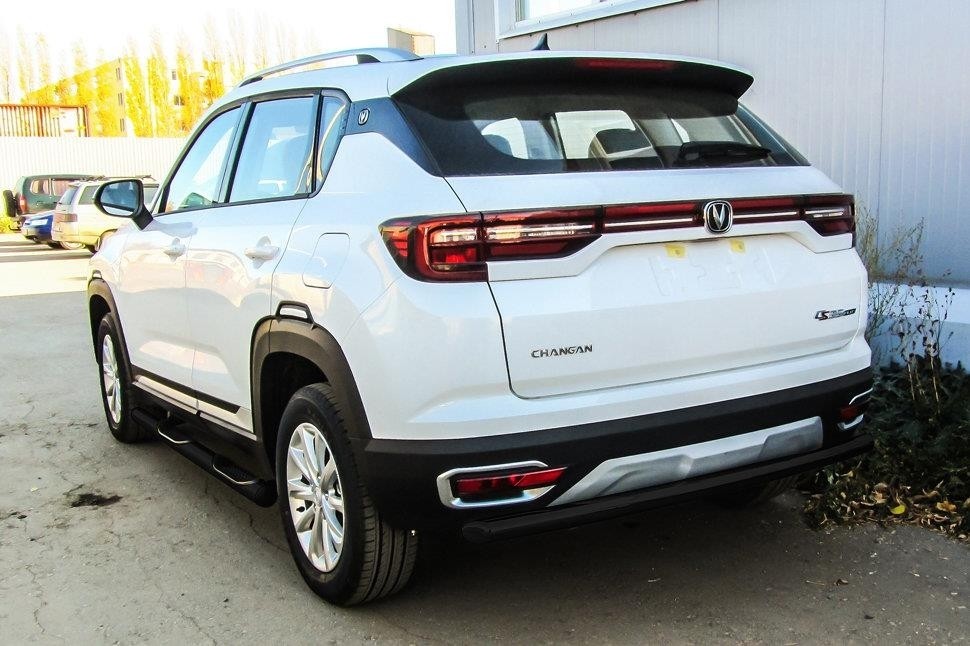 Slitkoff CHANCS35P-006B защита заднего бампера d57 черная Changan CS35 Plus (2019)