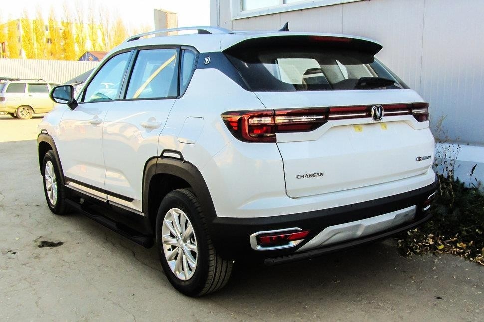 Slitkoff CHANCS35P-007B защита заднего бампера d42 черная Changan CS35 Plus (2019)