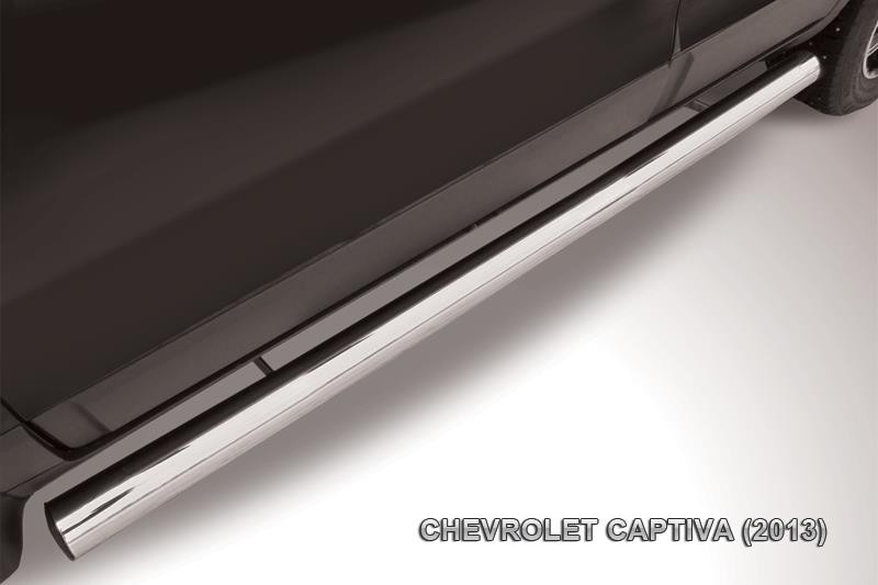 Slitkoff CHCap13-007 защита порогов d76 труба Chevrolet Captiva (2013)
