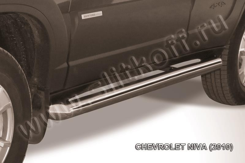 Slitkoff CHN10-007 защита порогов d76 труба Chevrolet Niva (2010)