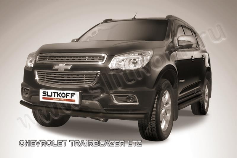 Slitkoff CHTB12-005B защита переднего бампера d57 черная Chevrolet Trailblazer (2012)