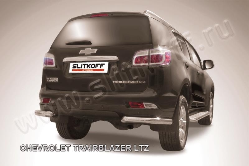 Slitkoff CHTB12-015 защита заднего бампера уголки d76 Chevrolet Trailblazer (2012)