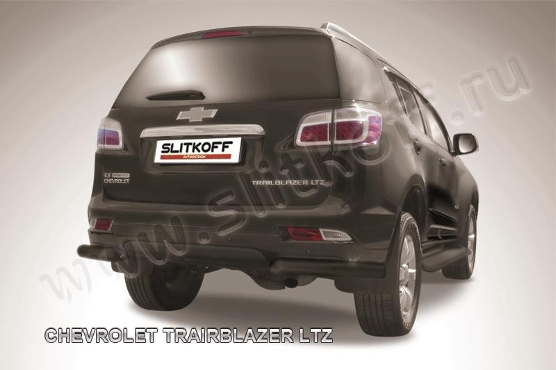 Slitkoff CHTB12-015B защита заднего бампера уголки d76 черные Chevrolet Trailblazer (2012)