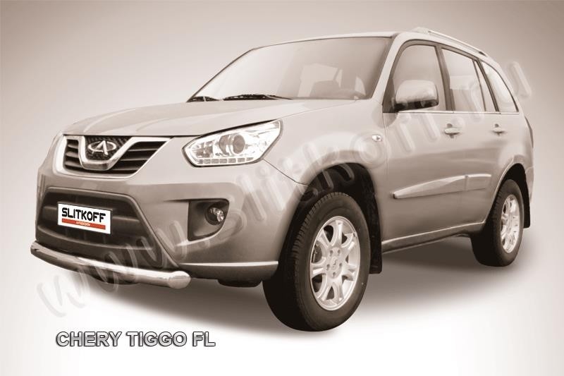 Slitkoff CT-FL-001 защита переднего бампера d76 Chery Tiggo FL (2013)