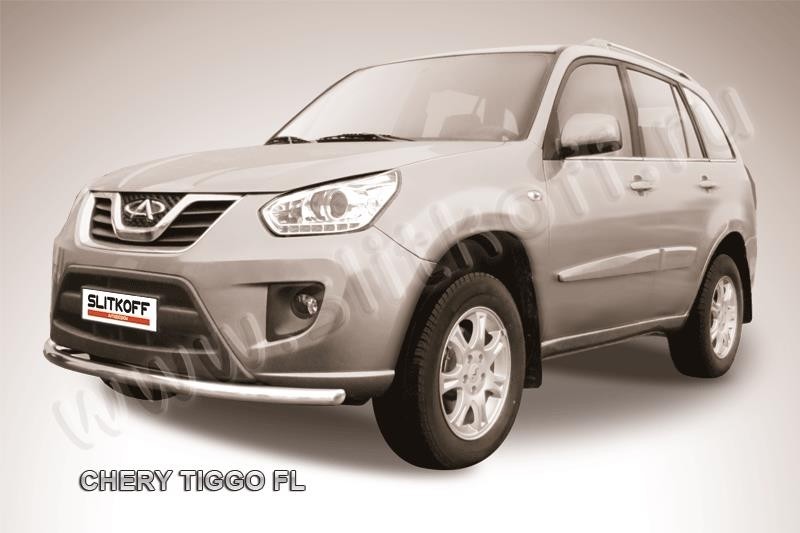 Slitkoff CT-FL-003 защита переднего бампера d57 Chery Tiggo FL (2013)