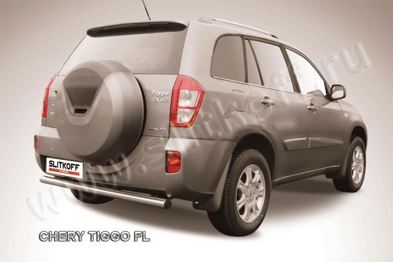 Slitkoff CT-FL-009 защита заднего бампера d76 Chery Tiggo FL (2013)
