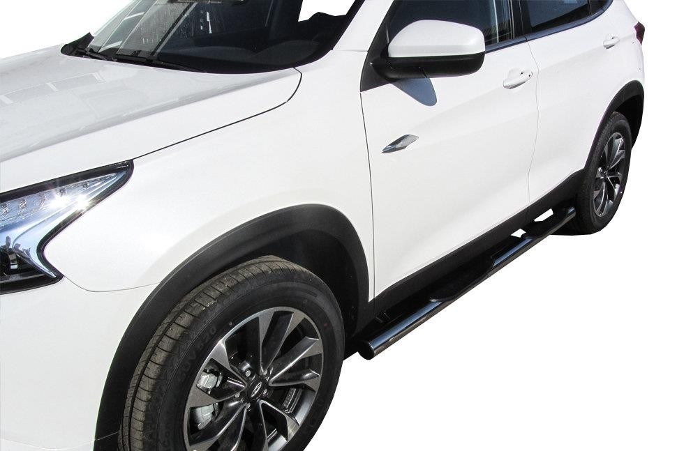 Slitkoff CT7-004 защита порогов d76 с проступями Chery Tiggo 7
