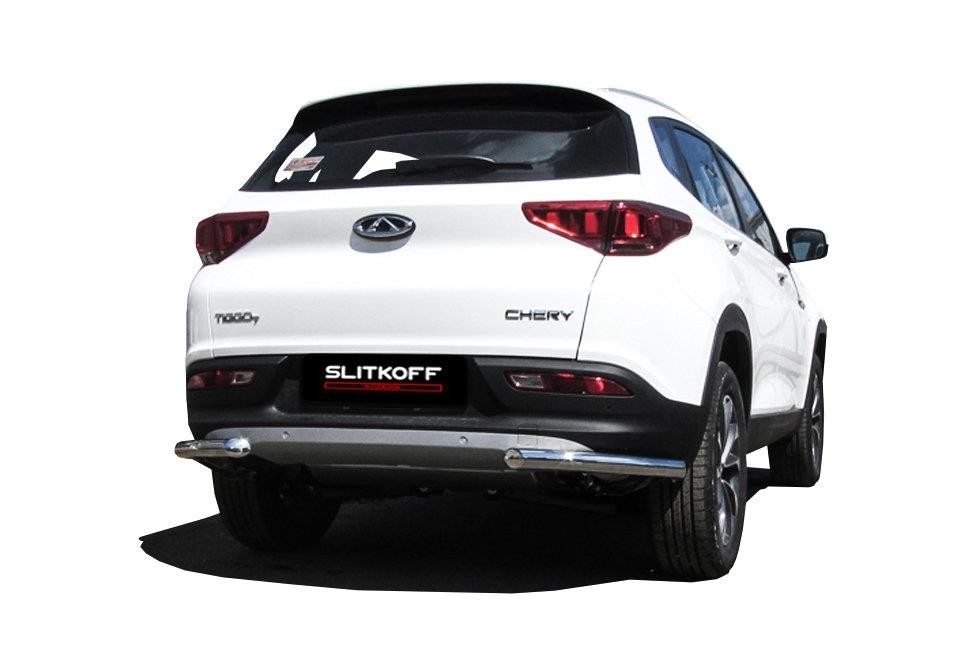 Slitkoff CT7-008 защита заднего бампера уголки d57 Chery Tiggo 7