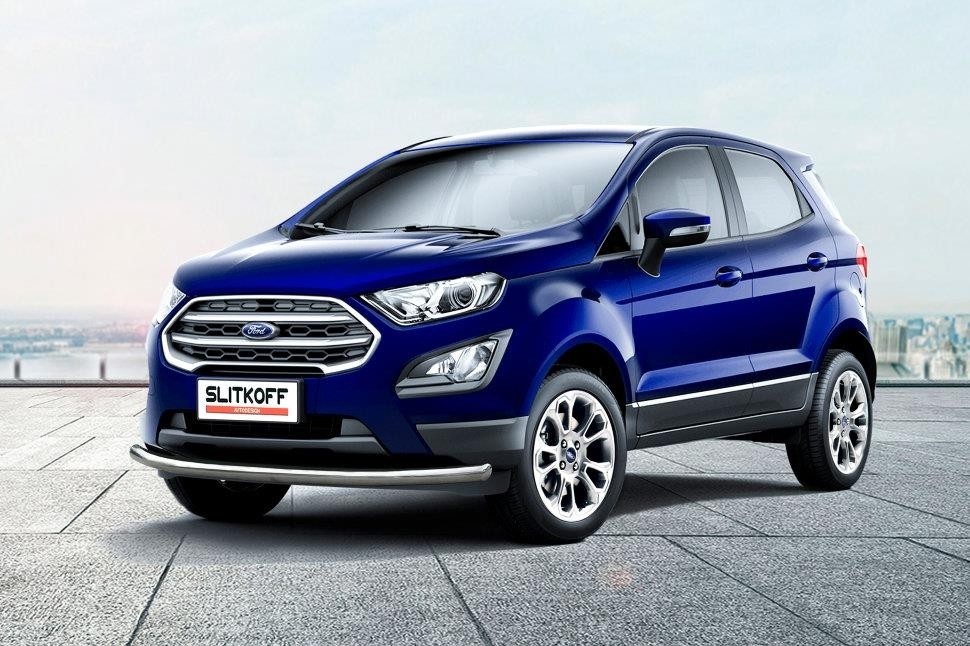 Slitkoff FES002 защита переднего бампера d57 Ford EcoSport (2017)