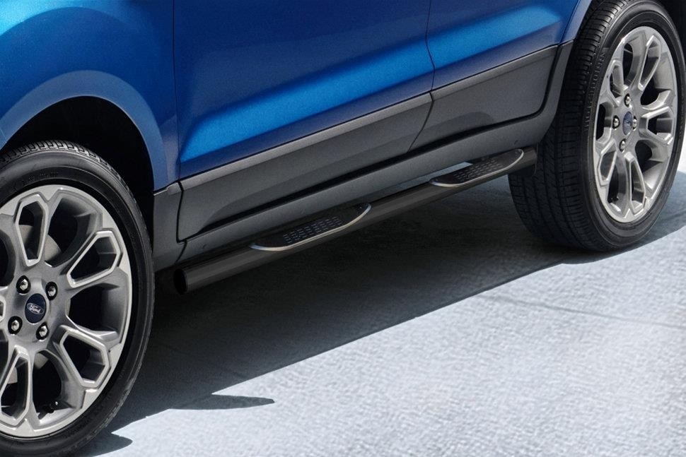 Slitkoff FES004B защита порогов d76 с проступями черная Ford EcoSport (2017)