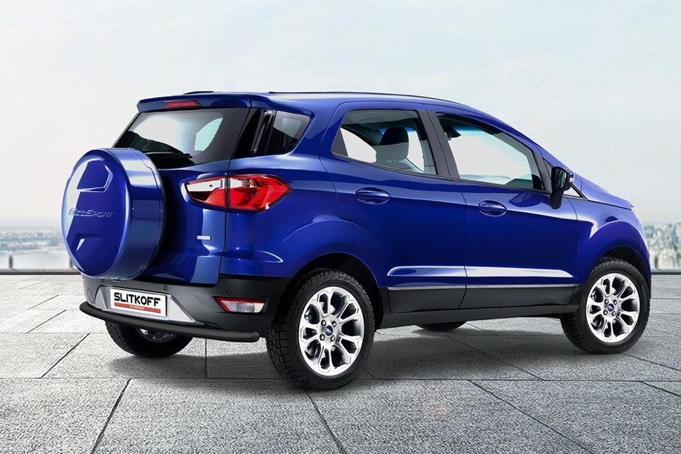 Slitkoff FES005B защита заднего бампера d57 черная Ford EcoSport (2017)